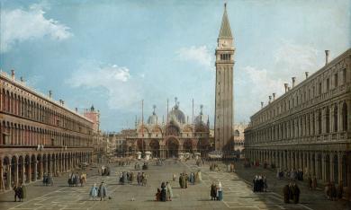 La place Saint-Marc de Venise représentée par Canaletto